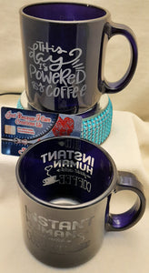 Etched Coffee Cup Set